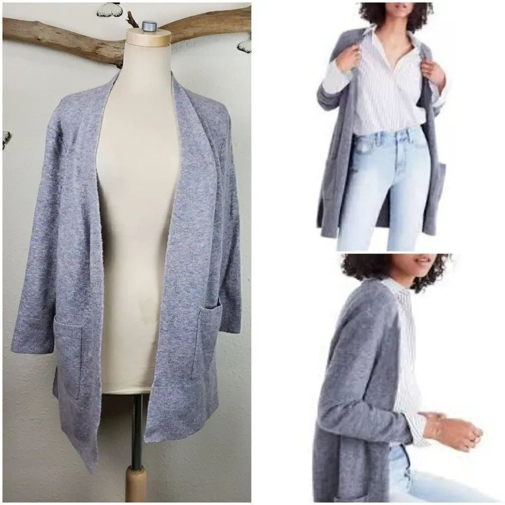Madewell Kent wool alpaca blend open cardigan